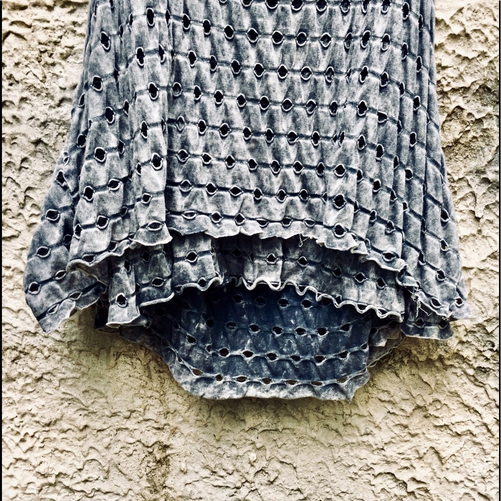 Tank Top Mona B Double Layer Gray Flowy - Picture 5 of 8